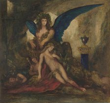 Sphinx in a Grotto (Poet, King and Warrior), 1840-98. Creator: Gustave Moreau.