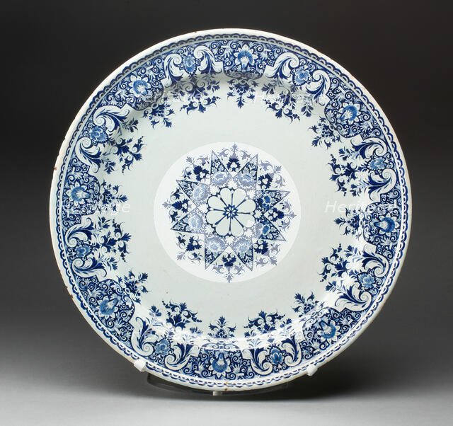 Platter, Rouen, c. 1700/20. Creator: Unknown.