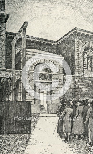 'The Debtor's Door, Newgate Prison, London, in 1821', (1938). Artist: Unknown.