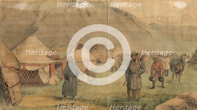 Military camp, late 1860s. Creator: Mikhail Znamensky.