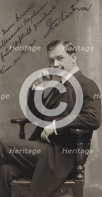 Portrait of the Composer Franz Lehár (1870-1948)  , 1906. Creator: Gutmann, Ludwig (1869-1943).