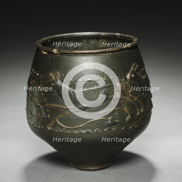 "Caster Ware" Vase with Hunt Scene, mid 100s. Creator: Unknown.