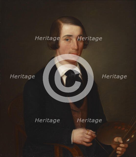 Self-Portrait, 1847. Creator: Erik Johan Lofgren.