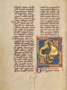 A Crane; Bestiary, about 1270. Creator: Unknown.