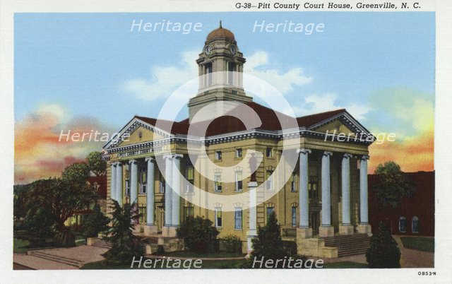 Pitt County court house, Greenville, North Carolina, USA, 1940. Artist: Unknown