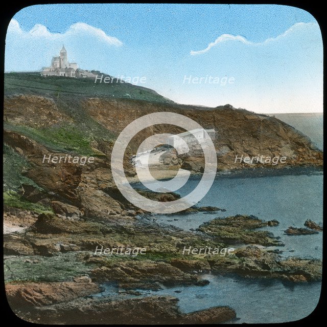 The Lizard Lighthouse, Cornwall, late 19th or early 20th century. Artist: Church Army Lantern Department