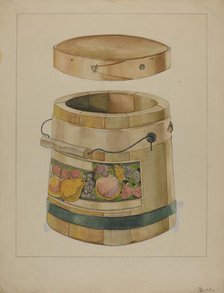 Wooden Pail, c. 1936. Creator: Anthony Zuccarello.