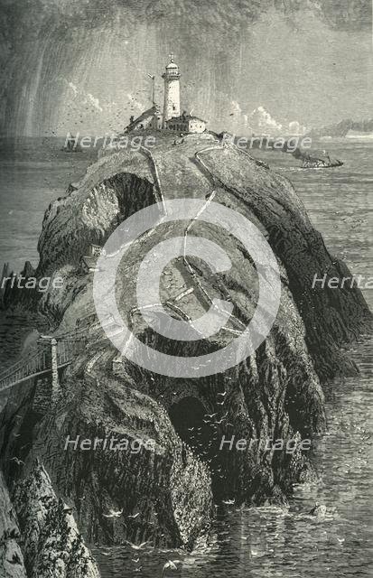 'South Stack Lighthouse, Holyhead', c1870.