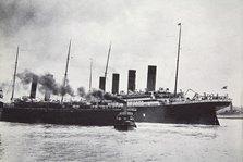 The RMS 'Titanic' leaving Southampton, 10 April 1912. Artist: Unknown