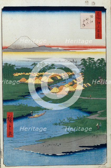 Horie and Nekozane (One Hundred Famous Views of Edo), 1856-1858. Artist: Hiroshige, Utagawa (1797-1858)