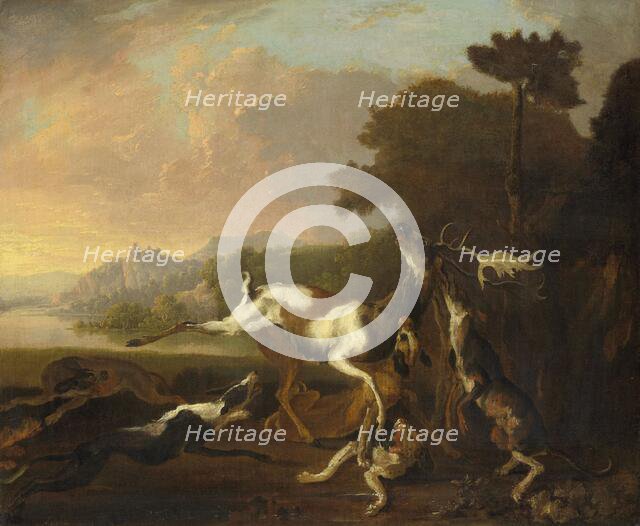 The Deer Hunt, 1650-1695. Creator: Abraham Hondius.