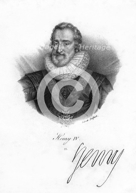 Henry IV of France, (1553-1610).Artist: Delpech