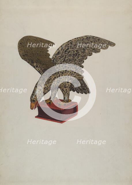 Spread Eagle on Bible, c. 1937. Creator: Joseph Goldberg.