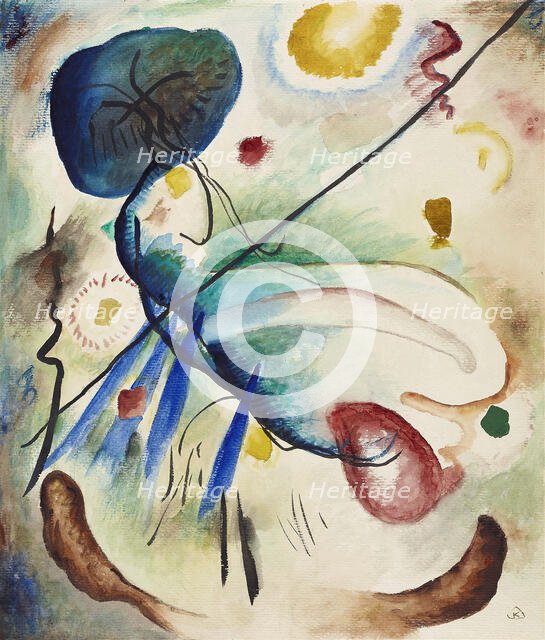 Aquarell mit Strich (Watercolor with stroke), 1912. Creator: Kandinsky, Wassily Vasilyevich (1866-1944).