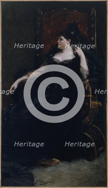 Portrait de -Gabrielle Krauss (1842-1906), chanteuse, 1883. Creator: Georges Jules Victor Clairin.