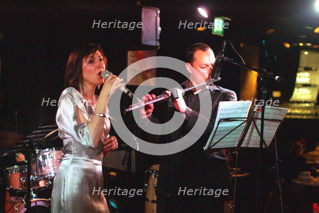 Georgia Mancio and Alex Garnett, Pizza Express, Dean St, London, 2007. Artist: Brian O'Connor