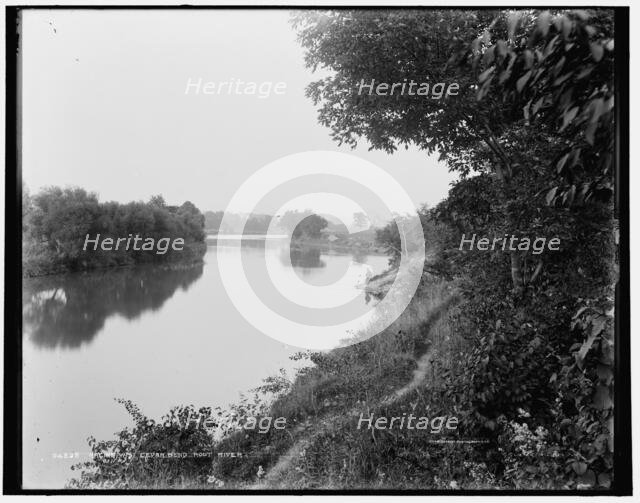 Racine, Wis., Cedar Bend, Root River, between 1880 and 1899. Creator: Unknown.