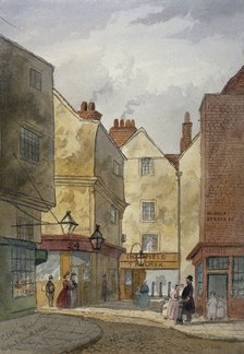 View of Cloth Fair and Middle Street, West Smithfield, City of London, 1867. Artist: EH Dixon