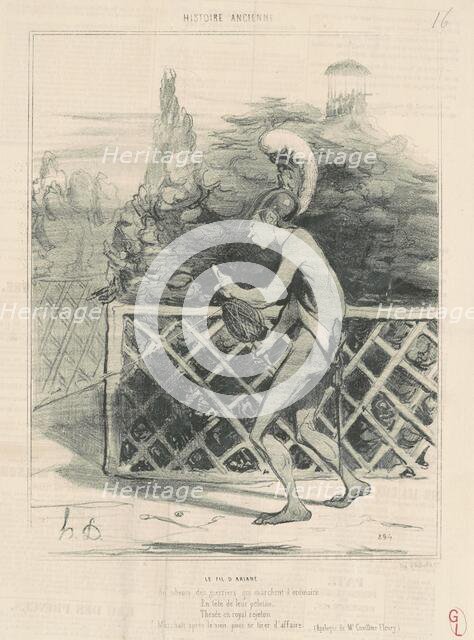Le fil d'Ariane, 19th century. Creator: Honore Daumier.
