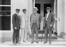 Kansas City Bankers, Charles S. Keith; R.A. Long; J.B. White; Sen. W.J. Stone of Mo., 1914. Creator: Harris & Ewing.
