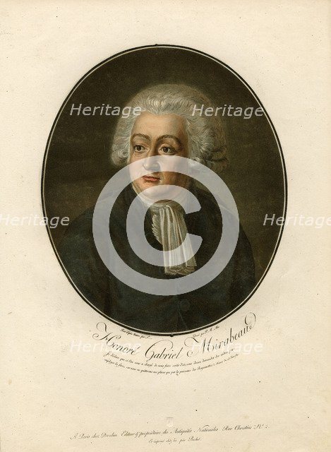 Portrait of Honoré Gabriel Riqueti, comte de Mirabeau (1749-1791), 1792.