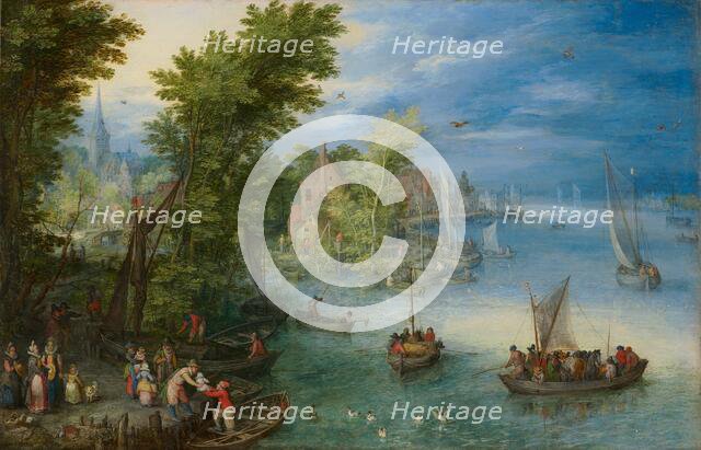 River Landscape, 1607. Creator: Jan Brueghel the Elder.
