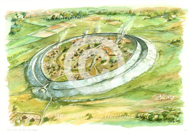Old Sarum, Iron Age, (c1990-2010). Artist: Peter Dunn.