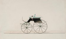 Design for 4 seat Phaeton, no top (unnumbered), 1850-70. Creator: Brewster & Co.