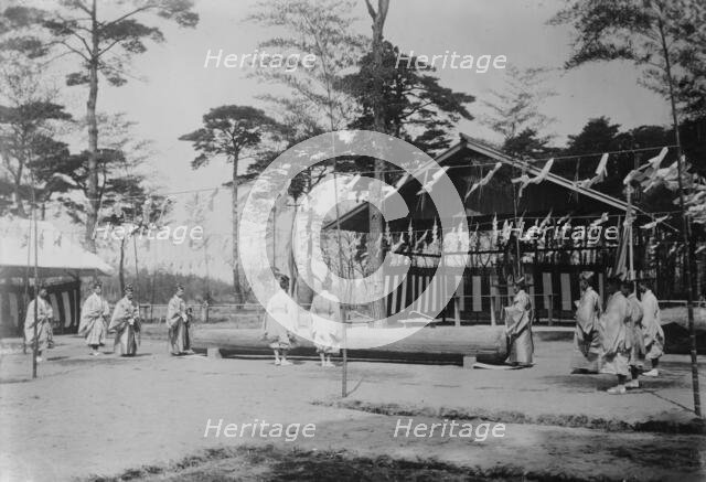 Tokyo, Ceremony at commencement of bldg. dedicated to Emp., Yoyogi, 1916. Creator: Bain News Service.