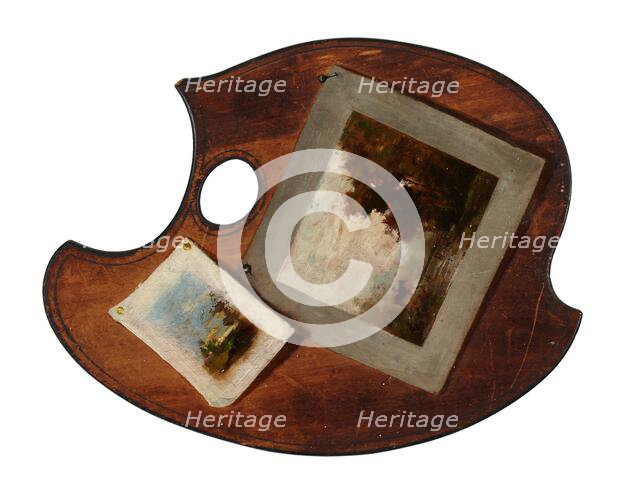 Painting on palette, date unknown, c1875-1935. Creator: William Forsyth.