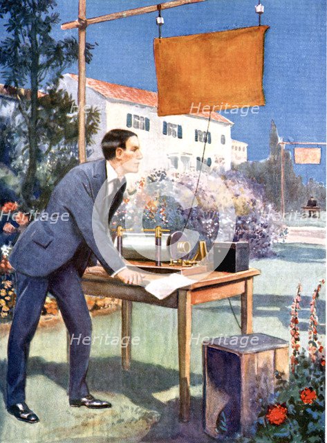 Guglielmo Marconi (1874-1937), Italian physicist and radio pioneer. Artist: Unknown