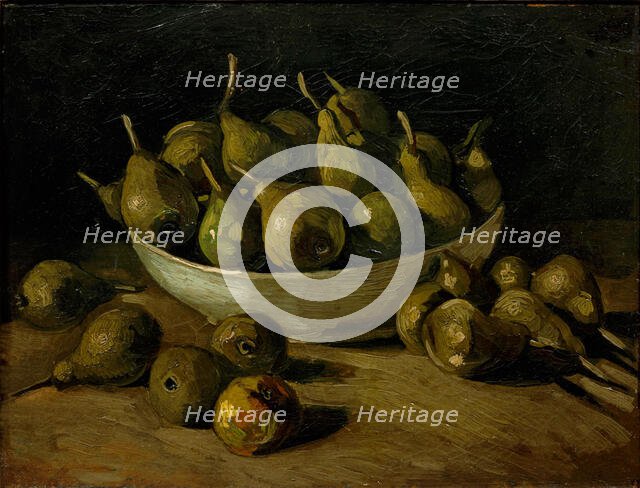 Still Life with an Earthen Bowl and Pears, 1885. Creator: Gogh, Vincent, van (1853-1890).