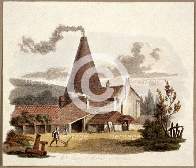 Tile Kiln, Gray's Inn Road, Holborn, London, 1812.  Artist: William Pickett