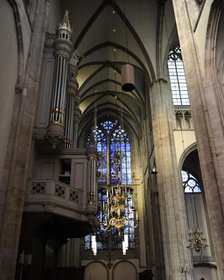 Interior, St. Martin's Cathedral, Utrecht, Netherlands, 2013.  Creator: LTL.