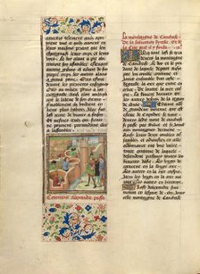 The Founding of Alexandria-in-Caucaso; Livre des fais d'Alexandre le grant, about 1470-1475. Creator: Master of the Jardin de vertueuse consolation.