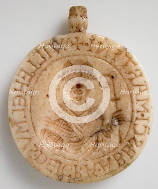 Seal Matrix with Abbot William of Gross St. Martin and Saint Martin, French, before 1152. Creator: Unknown.