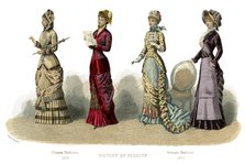 French costume: 'Present Fashions', (1882). Artist: Unknown