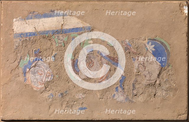 Three Bodhisattvas, ca. 6th-7th century. Creator: Unknown.