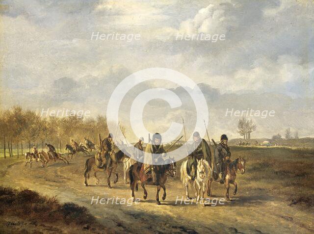 Cossacks on a country Road near Bergen in North Holland, 1813, 1813-1815. Creator: Pieter Gerardus van Os.