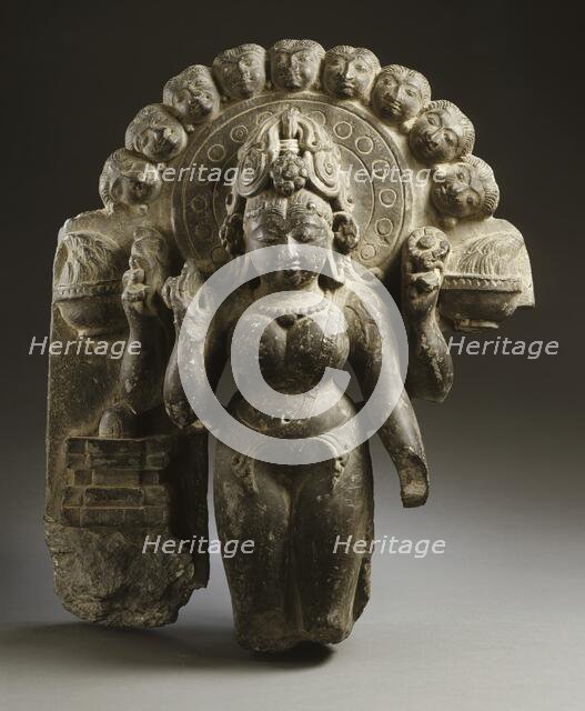 Parvati Performing the Panchatapas (Five Austerities) Ritual, 8th-9th century. Creator: Unknown.