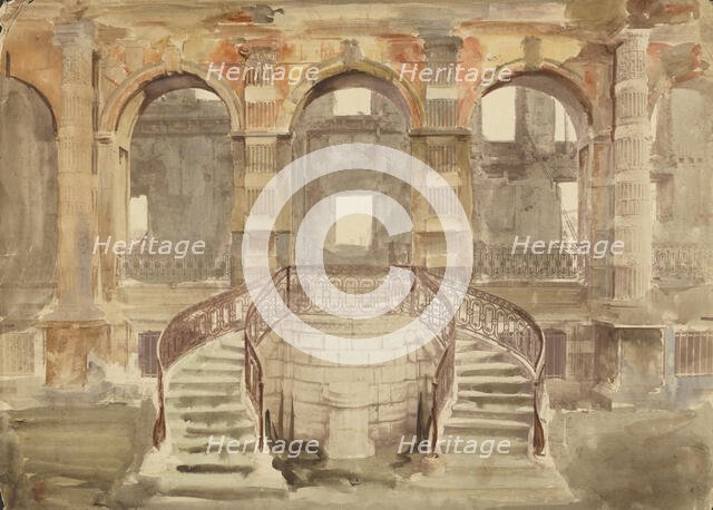 Ruins of Tuileries Palace, 1871-1883. Creator: Unknown.