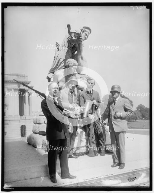 Senator Thompson & German war relics, c1914-1920. Creator: Harris & Ewing.