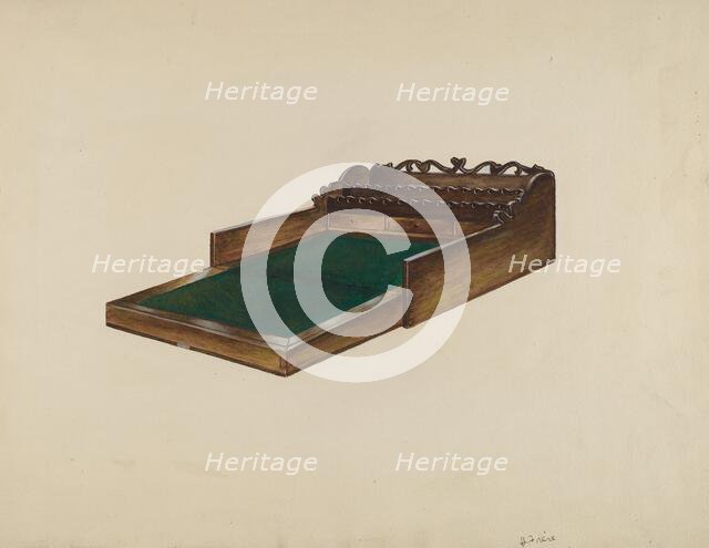Writing Desk, 1941. Creator: Herbert S. Frere.