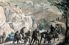 Third Carlist War (1872 - 1876), the Red Cross leads to Pamplona, through the mountains of Navarr…