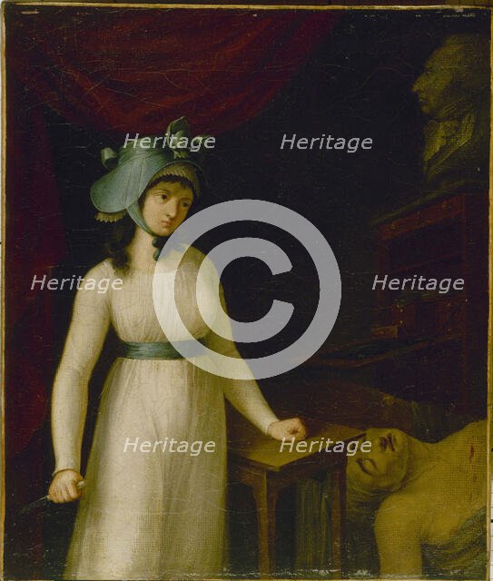 Portrait of Charlotte Corday (1768-1793) in the moment after she assassinated Marat, c1793. Creator: Unknown.