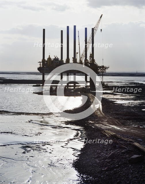 Second Severn Crossing, M4, New Passage, Pilning and Severn Beach, Gloucestershire, 14/09/1992. Creator: John Laing plc.