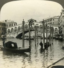 'The Rialto and the Grand Canal (N.E.), Venice, Italy', c1909. Creator: Unknown.