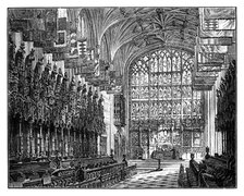 St George's Chapel, Windsor, Showing Royal Gallery & Altar. Artist: Unknown