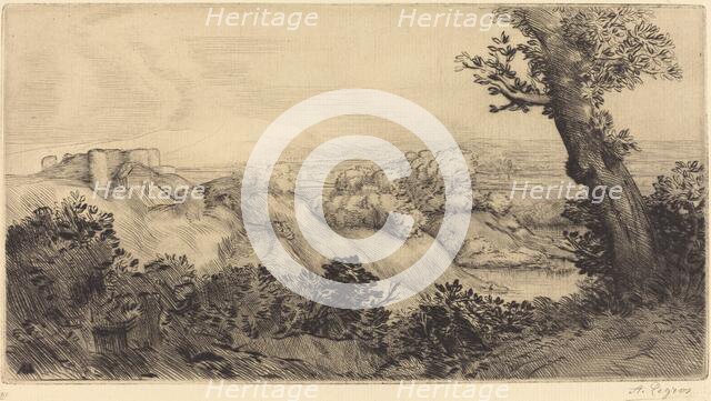 Top of the Hill (Le haut de la colline). Creator: Alphonse Legros.