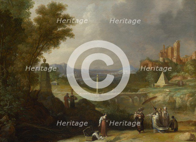 The Finding of the Infant Moses by Pharaoh's Daughter, 1636. Artist: Breenbergh, Bartholomeus (1598-1657)